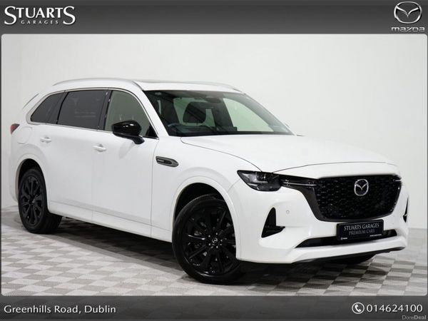 Mazda CX-80 SUV, Petrol Plug-in Hybrid, 2025, White