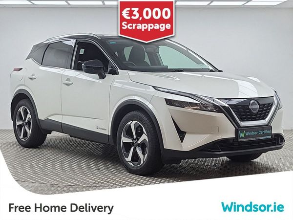 Nissan Qashqai MPV, Petrol Hybrid, 2023, White
