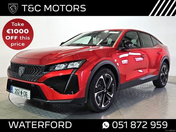 Peugeot 408 Hatchback, Petrol Hybrid, 2025, Red