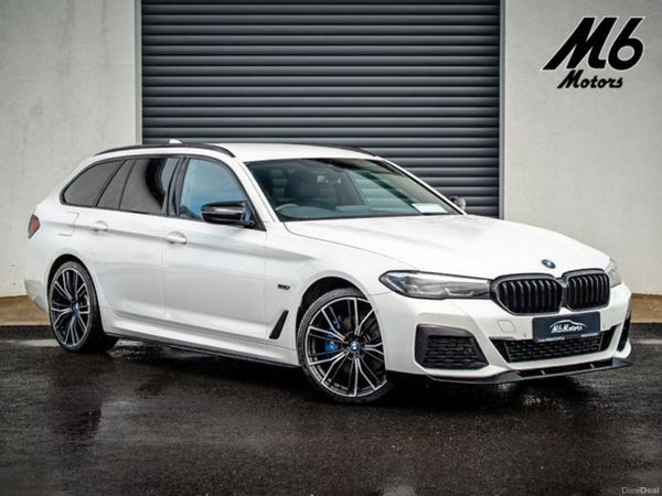 BMW 5-Series Estate, Petrol Plug-in Hybrid, 2022, White