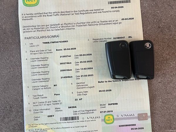 Skoda Superb Saloon, Diesel, 2016, Grey