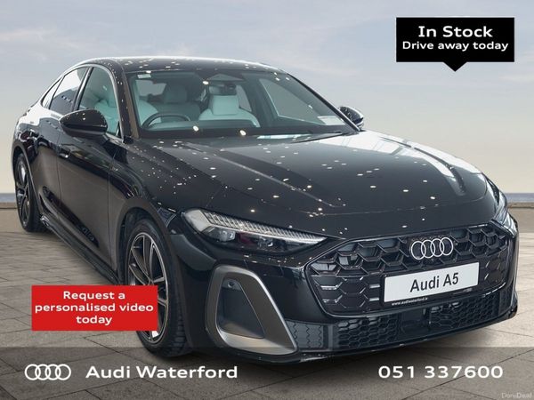 Audi A5 Saloon, Petrol Hybrid, 2026, Black