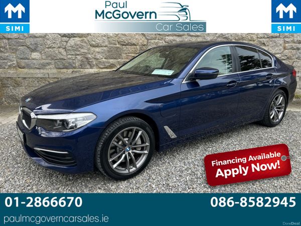BMW 5-Series Saloon, Petrol Plug-in Hybrid, 2019, Blue