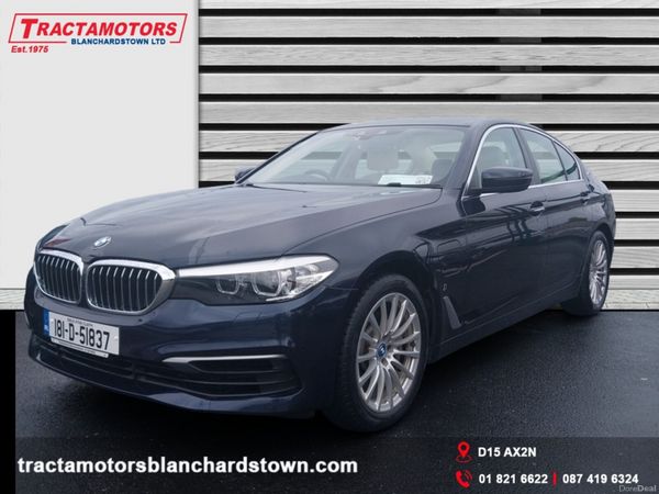 BMW 5-Series Saloon, Petrol Plug-in Hybrid, 2018, Blue