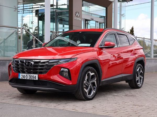 Hyundai Tucson SUV, Petrol Hybrid, 2024, Red