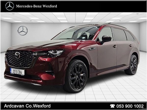 Mazda CX-80 SUV, Petrol Plug-in Hybrid, 2025, Red