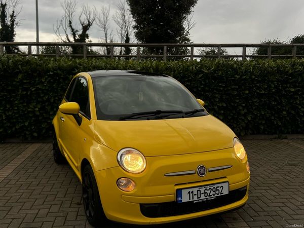 Fiat 500 Hatchback, Petrol, 2011, Yellow