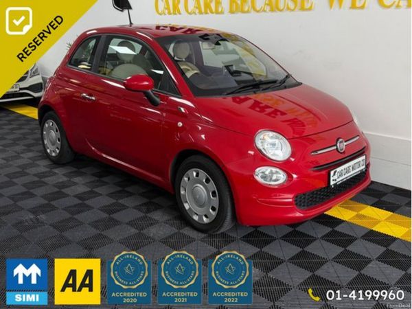 Fiat 500 Hatchback, Petrol, 2018, Red