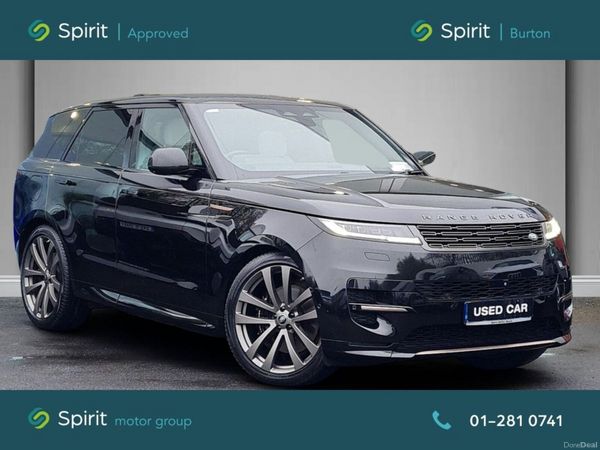 Land Rover Range Rover Sport SUV, Petrol Plug-in Hybrid, 2024, Black