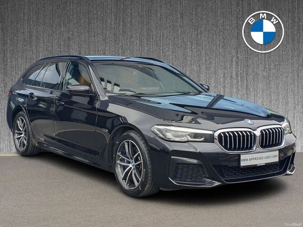 BMW 5-Series Estate, Petrol Plug-in Hybrid, 2023, Black