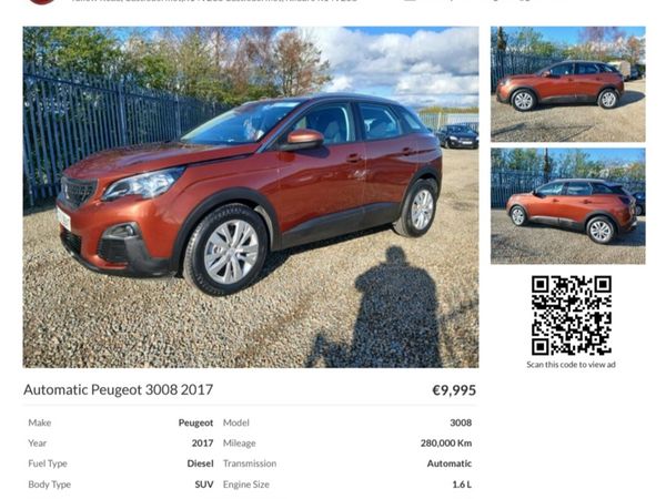 Peugeot 3008 SUV, Diesel, 2017, Brown