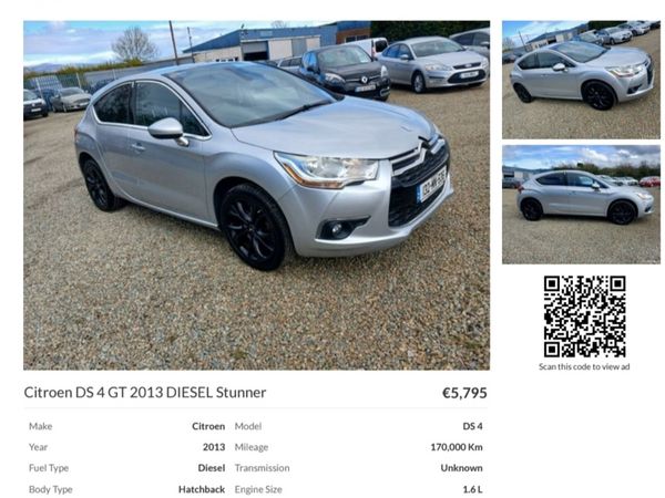 Citroen DS 4 Hatchback, Diesel, 2013, Silver
