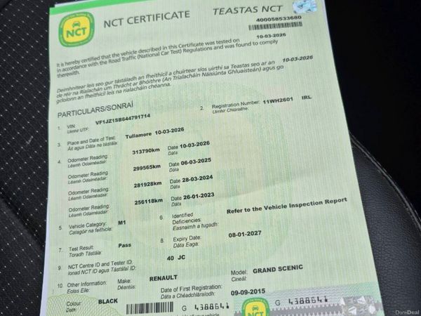 Renault Grand Scenic MPV, Diesel, 2011, Black