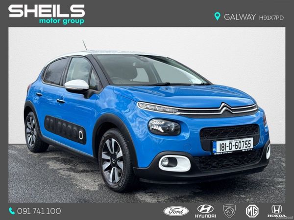 Citroen C3 Hatchback, Petrol, 2018, Blue