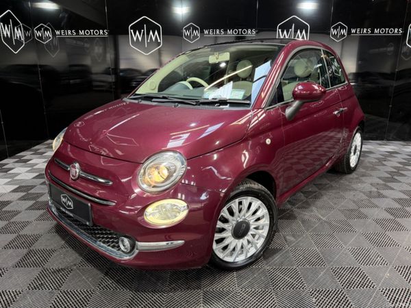 Fiat 500 Hatchback, Petrol, 2016, Red