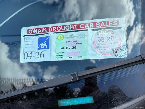 Vauxhall Corsa Hatchback, Petrol, 2008, Red