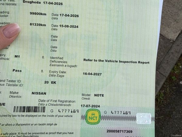 Nissan Note MPV, Petrol, 2015, Blue