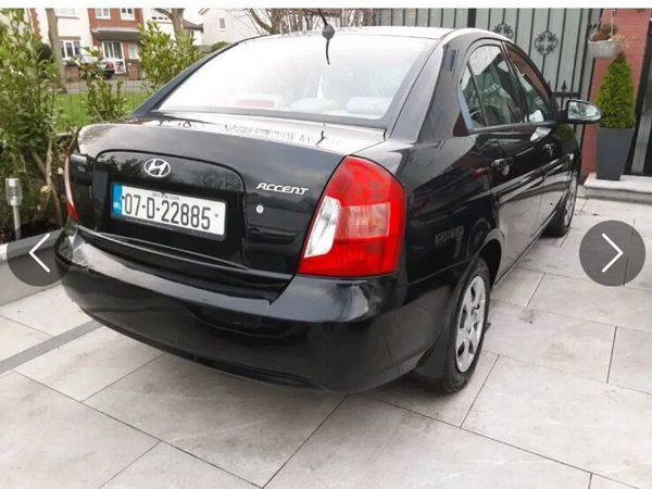 Hyundai Accent Saloon, Petrol, 2007, Black