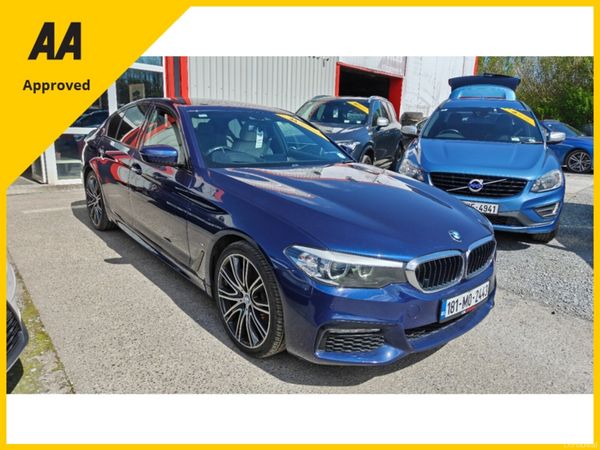 BMW 5-Series Saloon, Petrol Hybrid, 2018, Blue