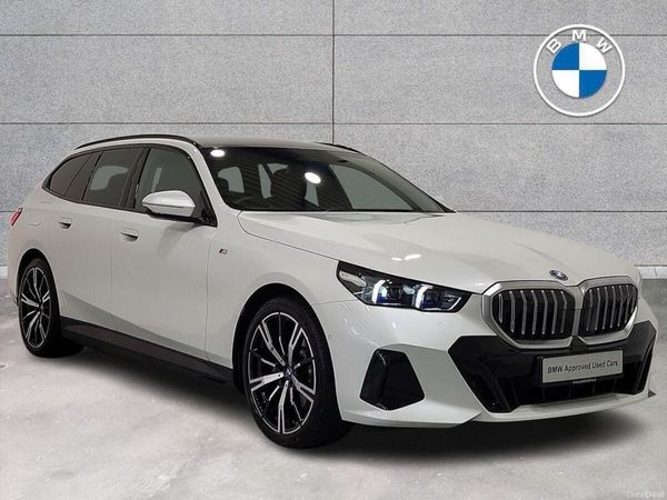 BMW 5-Series Estate, Petrol Plug-in Hybrid, 2025, White
