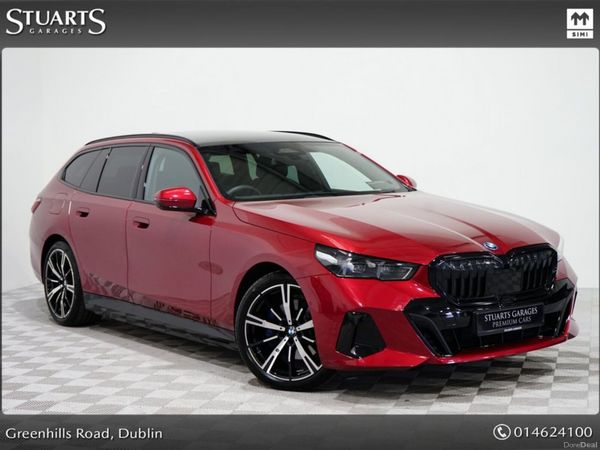 BMW 5-Series Estate, Petrol Plug-in Hybrid, 2025, Red