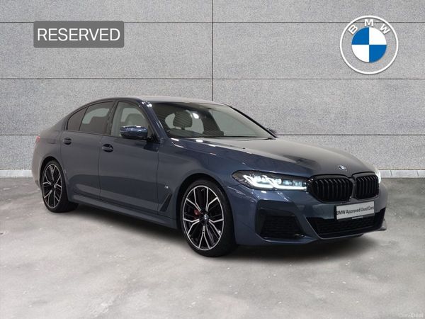 BMW 5-Series Saloon, Diesel Hybrid, 2023, Blue