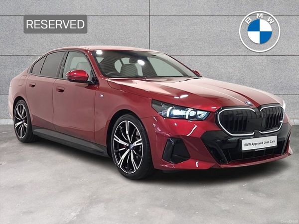 BMW 5-Series Saloon, Petrol Plug-in Hybrid, 2024, Red