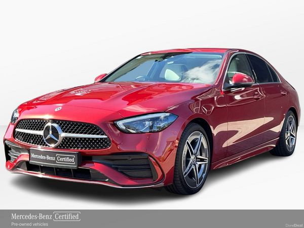 Mercedes-Benz C-Class Saloon, Diesel Hybrid, 2023, Red