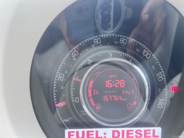 Fiat 500 Hatchback, Diesel, 2008, Red