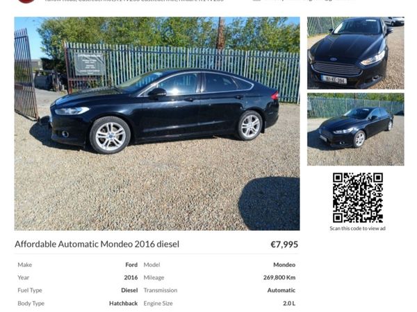 Ford Mondeo Hatchback, Diesel, 2016, Black