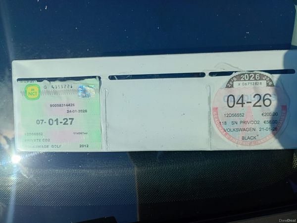 Volkswagen Golf Hatchback, Diesel, 2012, Black