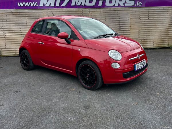 Fiat 500 Hatchback, Petrol, 2016, Red