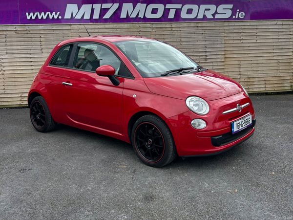 Fiat 500 Hatchback, Petrol, 2016, Red