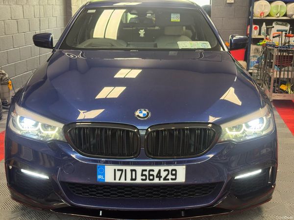 BMW 5-Series Saloon, Petrol Plug-in Hybrid, 2017, Blue