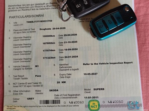 Skoda Superb Saloon, Diesel, 2011, Grey