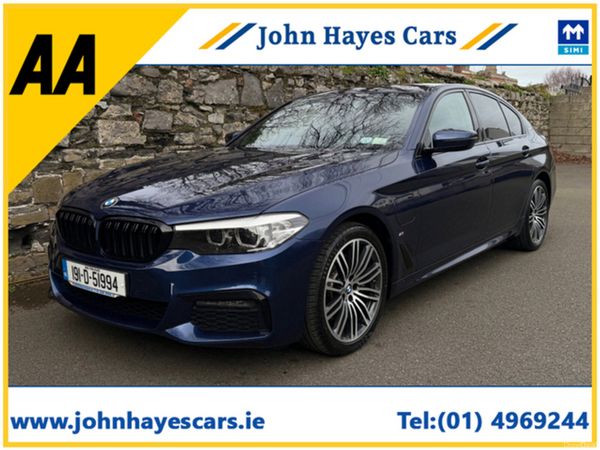 BMW 5-Series Saloon, Petrol Hybrid, 2019, Blue