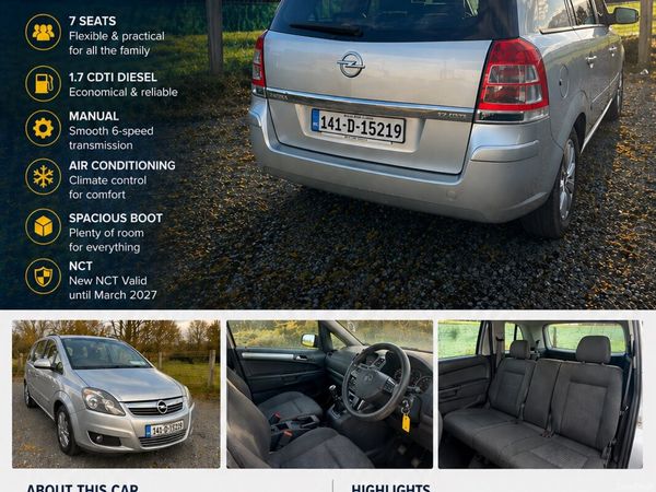 Opel Zafira MPV, Diesel, 2014, Silver