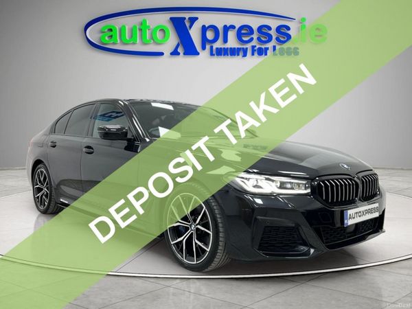 BMW 5-Series Saloon, Petrol Hybrid, 2021, Black