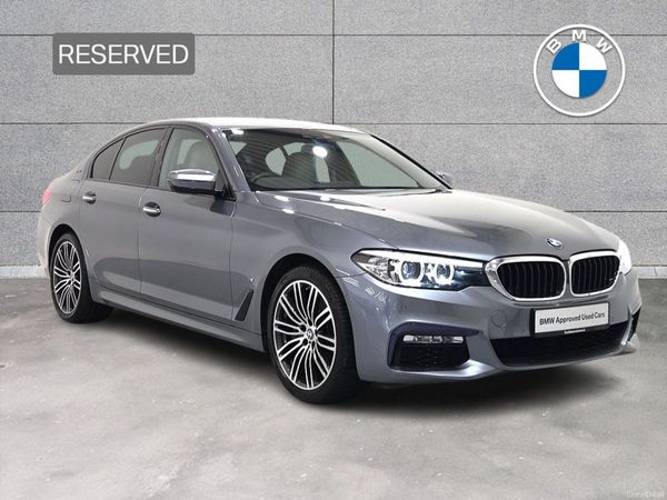 BMW 5-Series Saloon, Petrol Plug-in Hybrid, 2018, Blue