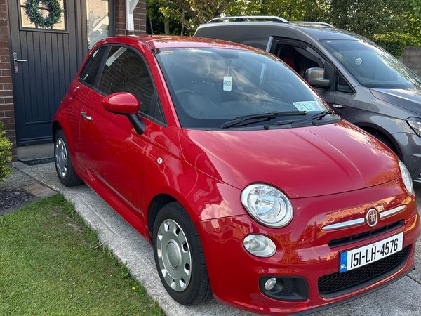 Fiat 500 Hatchback, Petrol, 2015, Red