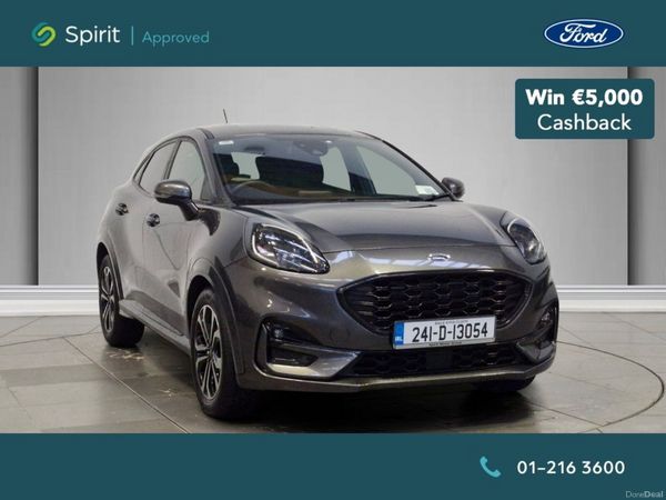 Ford Puma Hatchback, Petrol Hybrid, 2024, Grey