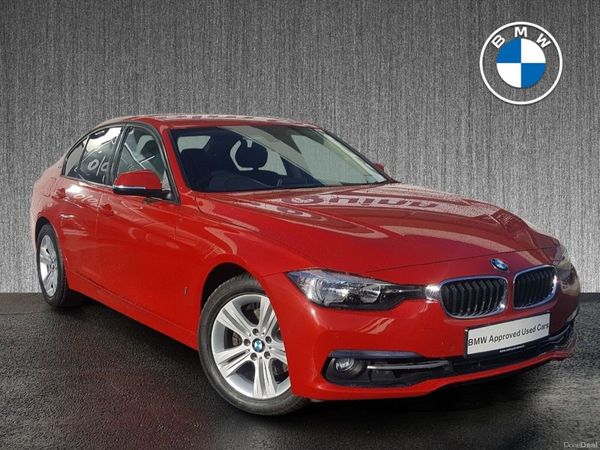 BMW 3-Series Saloon, Petrol Hybrid, 2017, Red