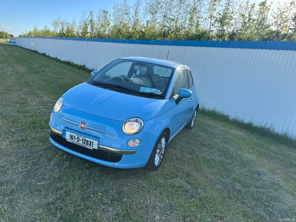Fiat 500 Hatchback, Petrol, 2016, Blue