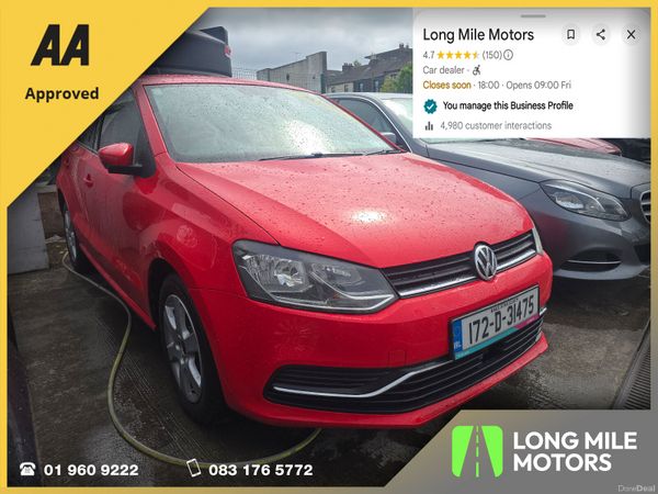 Volkswagen Polo Hatchback, Petrol, 2017, Red