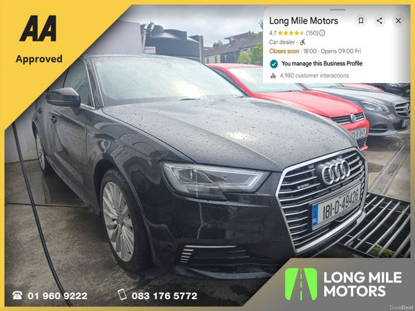 Audi A3 Hatchback, Petrol Plug-in Hybrid, 2018, Black