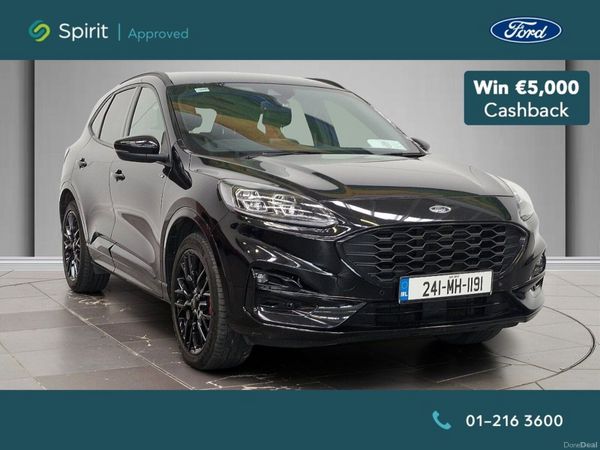 Ford Kuga SUV, Petrol Plug-in Hybrid, 2024, Black