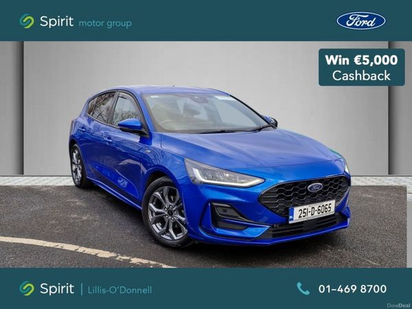 Ford Focus Hatchback, Petrol Hybrid, 2025, Blue