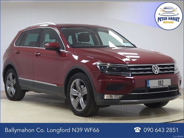 Volkswagen Tiguan SUV, Diesel, 2018, Red