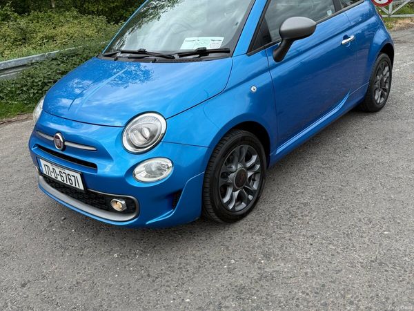 Fiat 500 Hatchback, Petrol, 2017, Blue