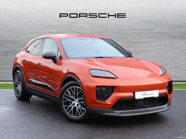 Porsche Macan SUV, Electric, 2026, Orange